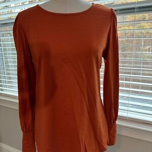 Women's Orange Long Sleeve Top